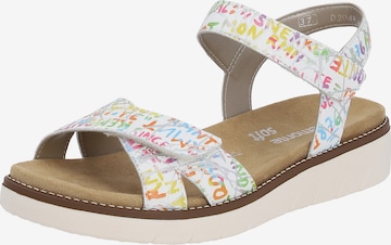 REMONTE Strap Sandals in White: front