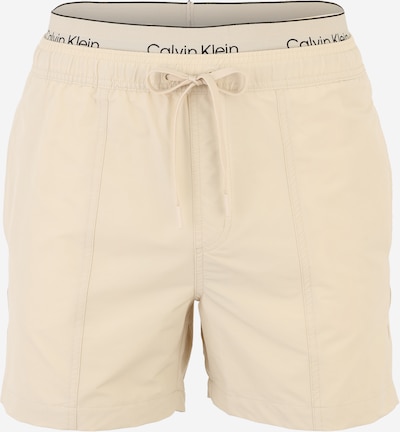 Maudymosi trumpikės iš Calvin Klein Swimwear, spalva – zomšos spalva / balta, Prekių apžvalga