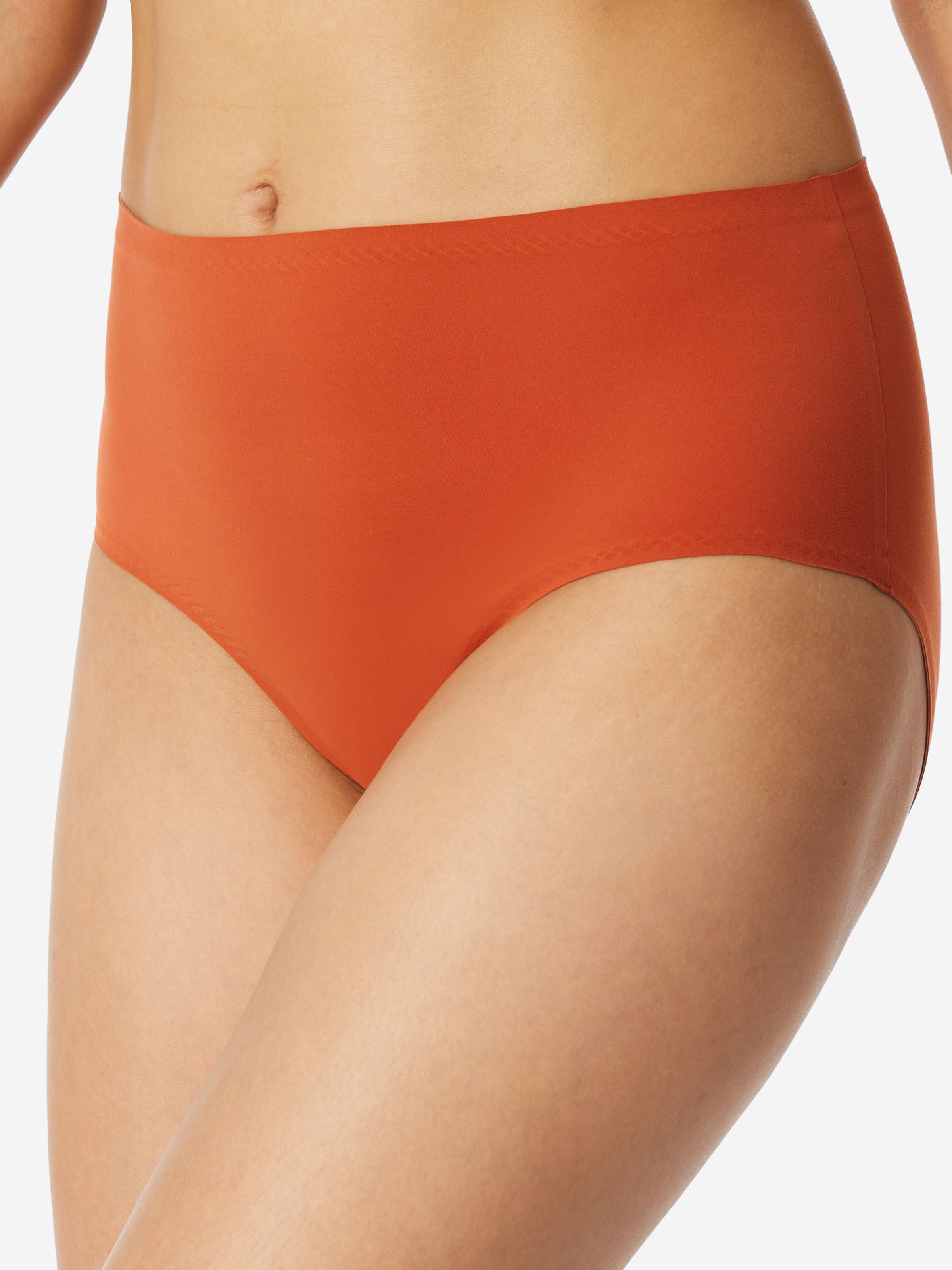 SCHIESSER - Braga ' Invisible Soft ' en naranja: frente