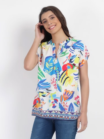 VICCI Germany Blusentop mit Tunikakragen in Mischfarben