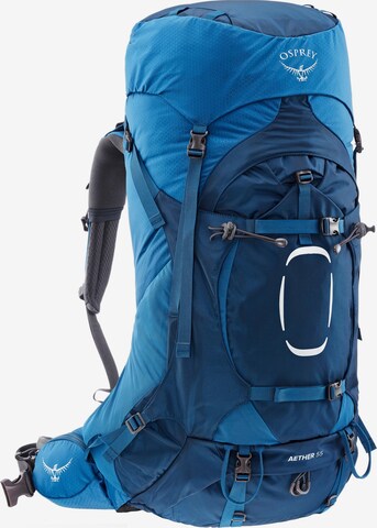 Osprey Sports Backpack 'Aether 55' in Blue: front