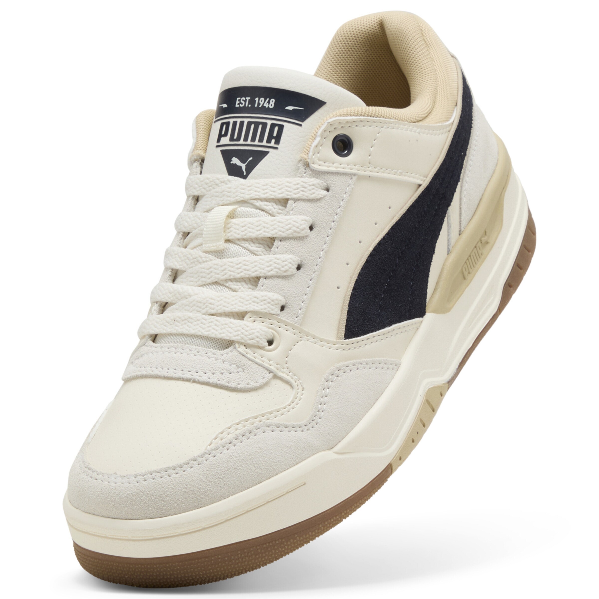 PUMA Sneaker low 'Rebound Retro' in elfenbein / taupe / schwarz, Produktansicht