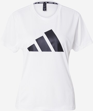 ADIDAS PERFORMANCE Функционална тениска 'RUN IT' в бяло: отпред