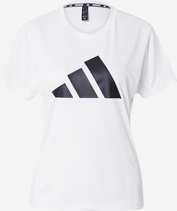 T-shirt fonctionnel 'Run It' ADIDAS PERFORMANCE en blanc : devant