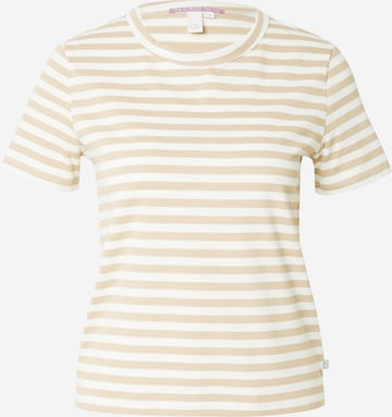T-shirt QS en beige : devant