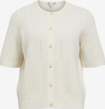 OBJECT Knit cardigan 'Detailed' in White: front