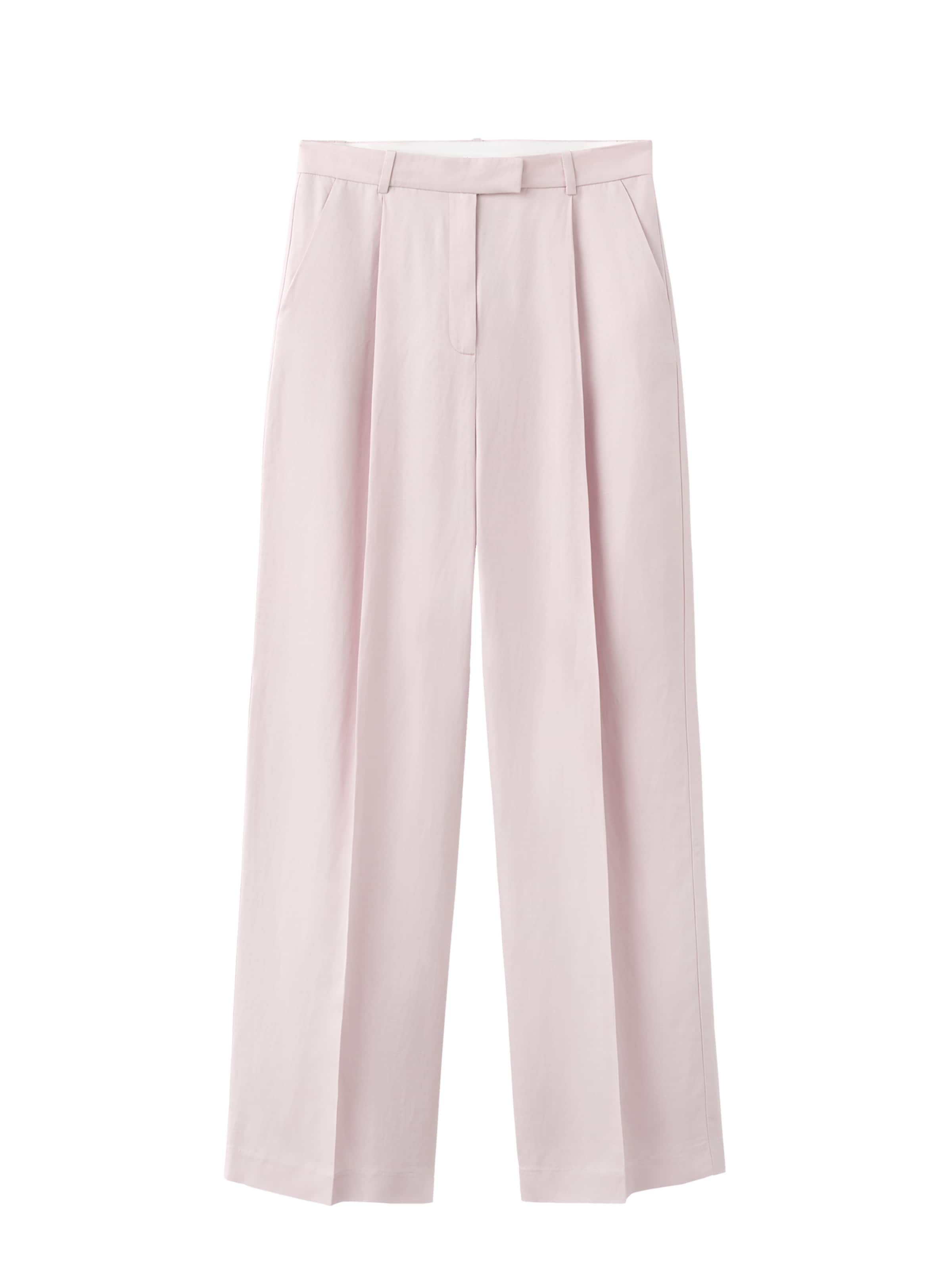 Largi Pantaloni cutați 'Marina' de la MANGO pe mov: față