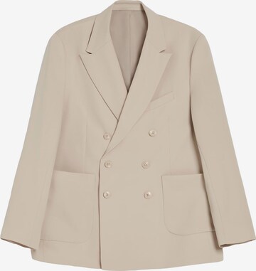 Bershka Comfort fit Suit Jacket in Beige: front