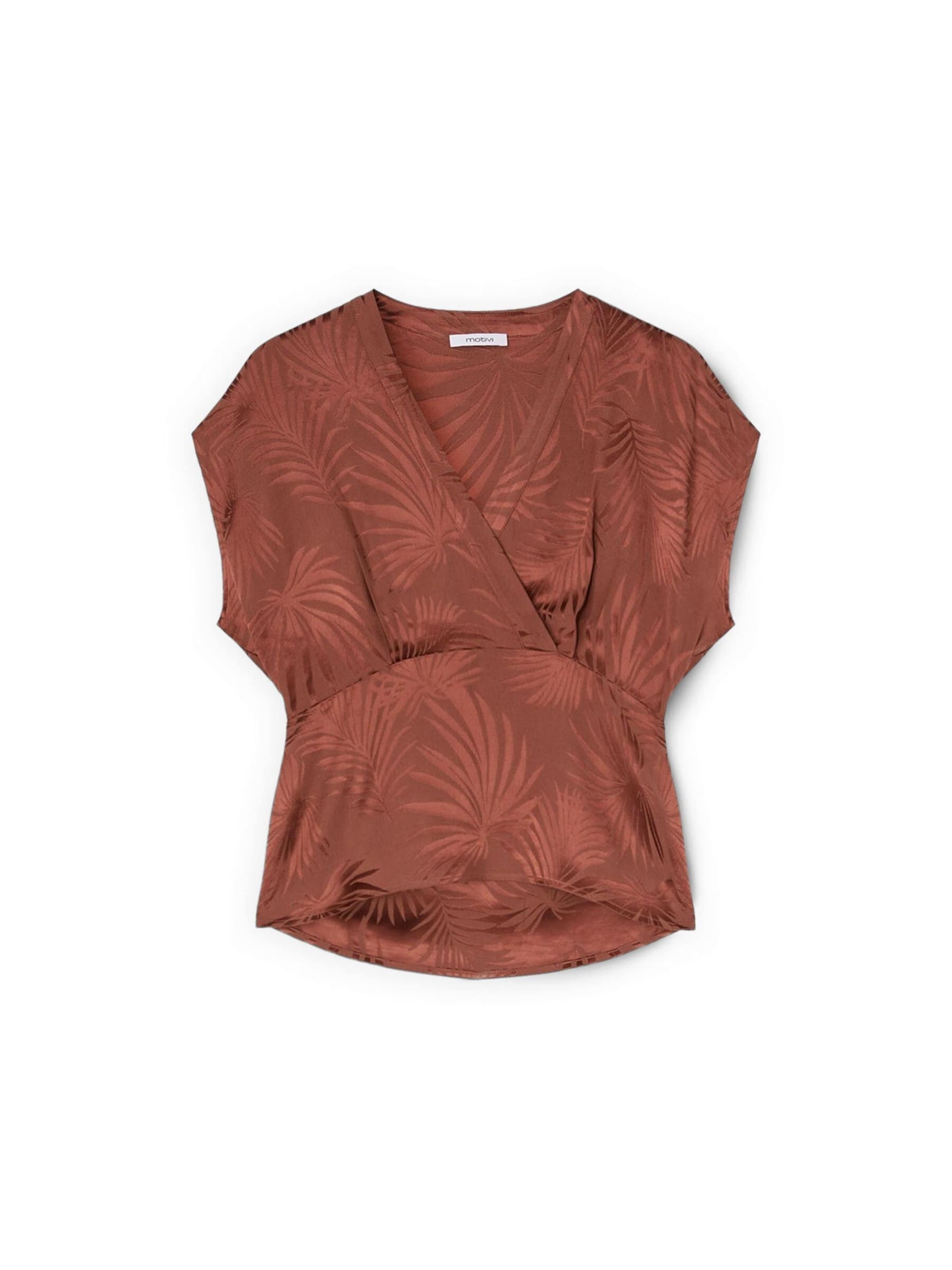 MOTIVI Blouse in Bruin: voorkant