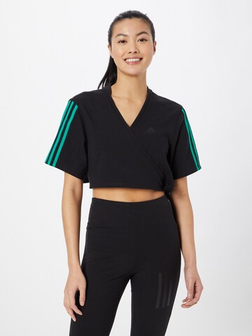 ADIDAS SPORTSWEAR Performance Shirt 'Dance Wrapping' in Black: front