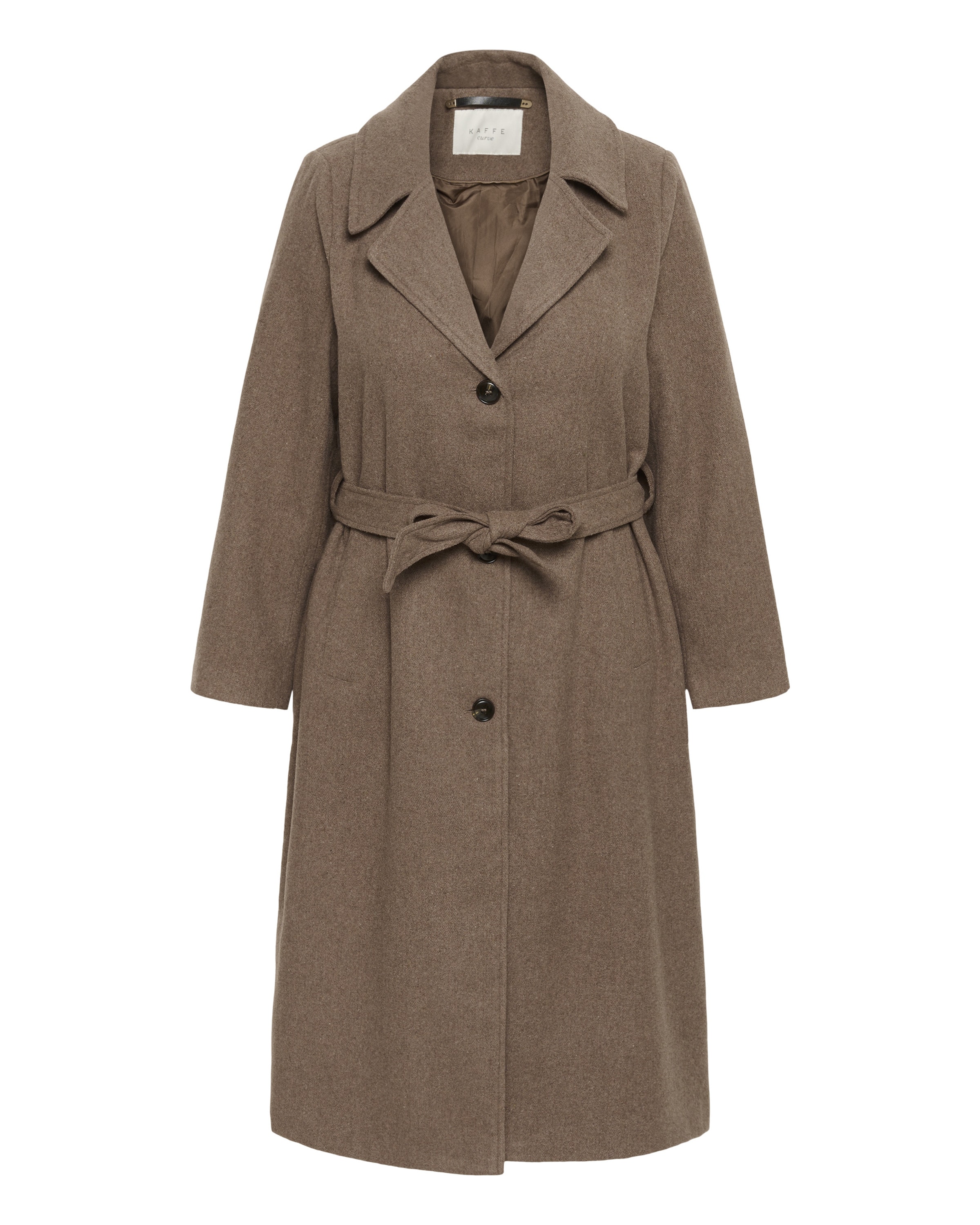 KAFFE CURVE Overgangsjakke 'Nanny' i brun: forside