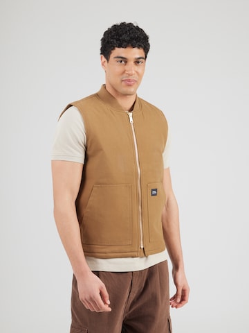 Gilet 'Hallet' Vintage Industries en marron : devant