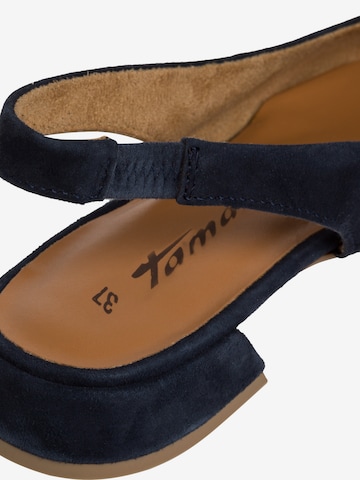 TAMARIS Ballet Flats with Strap in Blue