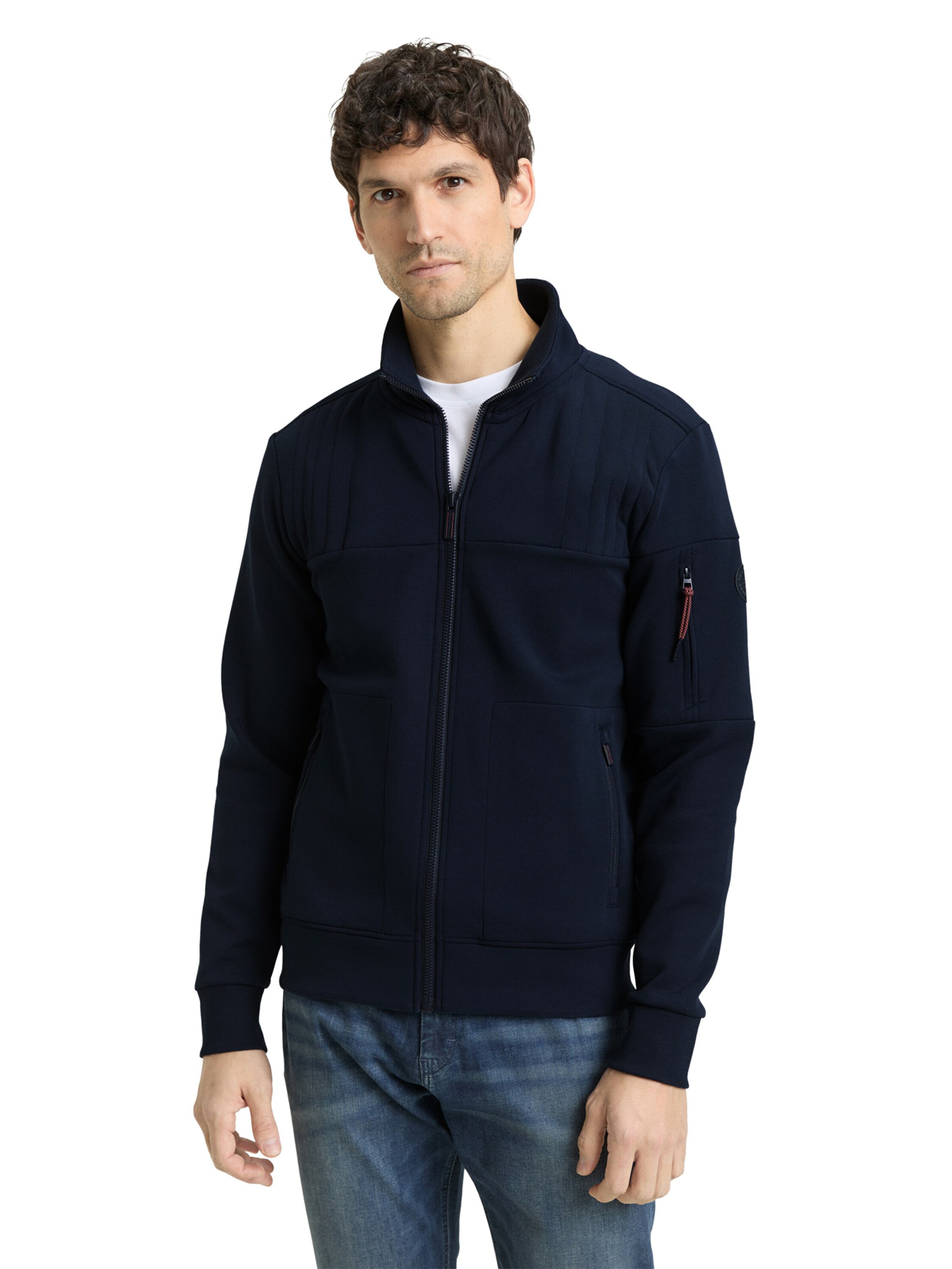 TOM TAILOR Sweatjacke in Blau: Vorderseite