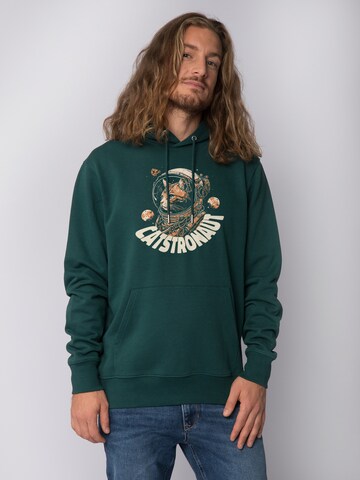 Felpa 'Catstronaut' di Watapparel in verde