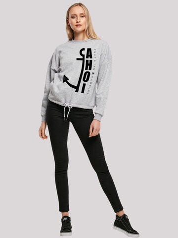 F4NT4STIC Sweatshirt 'Ahoi Anker Crop Knut & Jan Hamburg' in Grijs