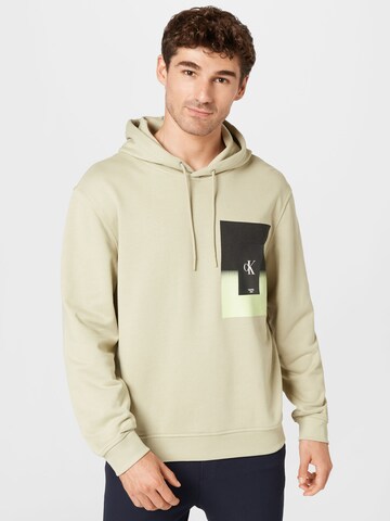 Calvin Klein Jeans Sweatshirt in Beige: front