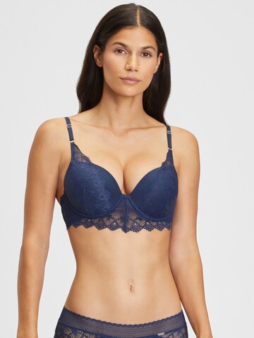 s.Oliver Push-up BH in Blauw: voorkant