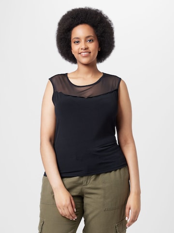 ABOUT YOU Curvy Top 'Nena' in Black: front