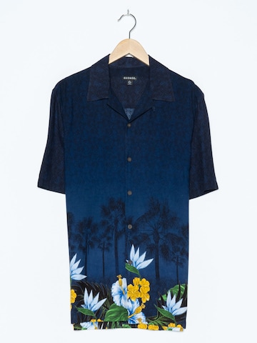 George Button Up Shirt in L in Blue: front