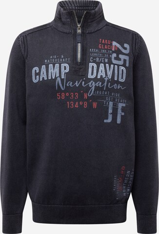 Pull-over CAMP DAVID en bleu : devant