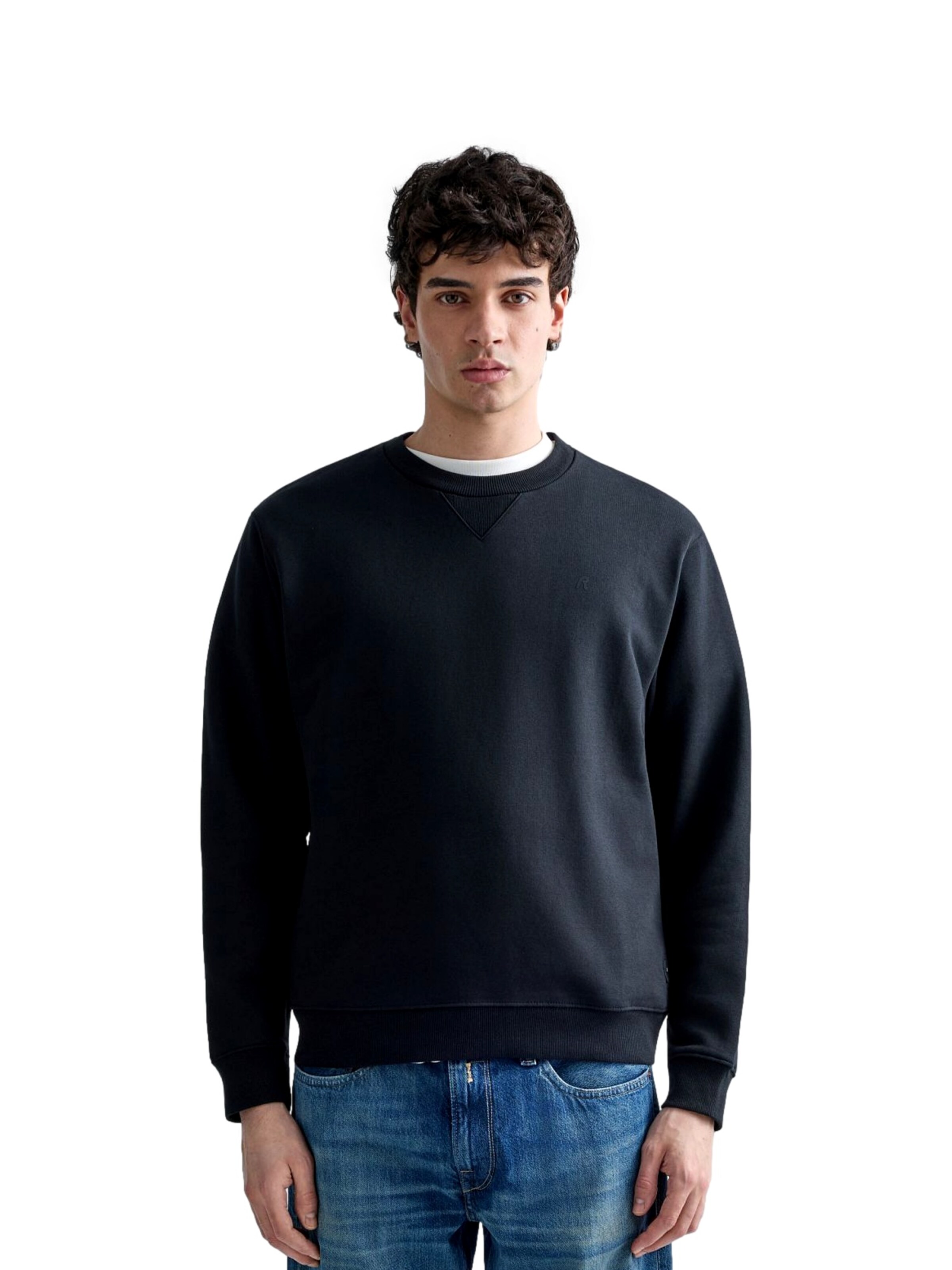 REPLAY Sweatshirt in Zwart: voorkant
