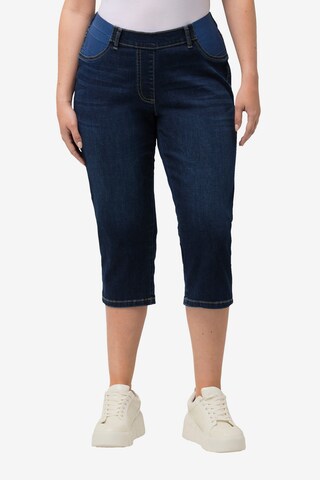 Ulla Popken Skinny Jeans in Blauw: voorkant