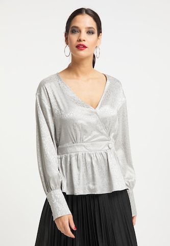 faina Bluse in Silber: predná strana