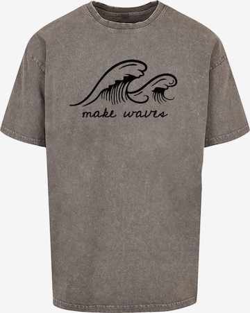 Merchcode T-Shirt 'Summer - Make Waves' in Grau: predná strana