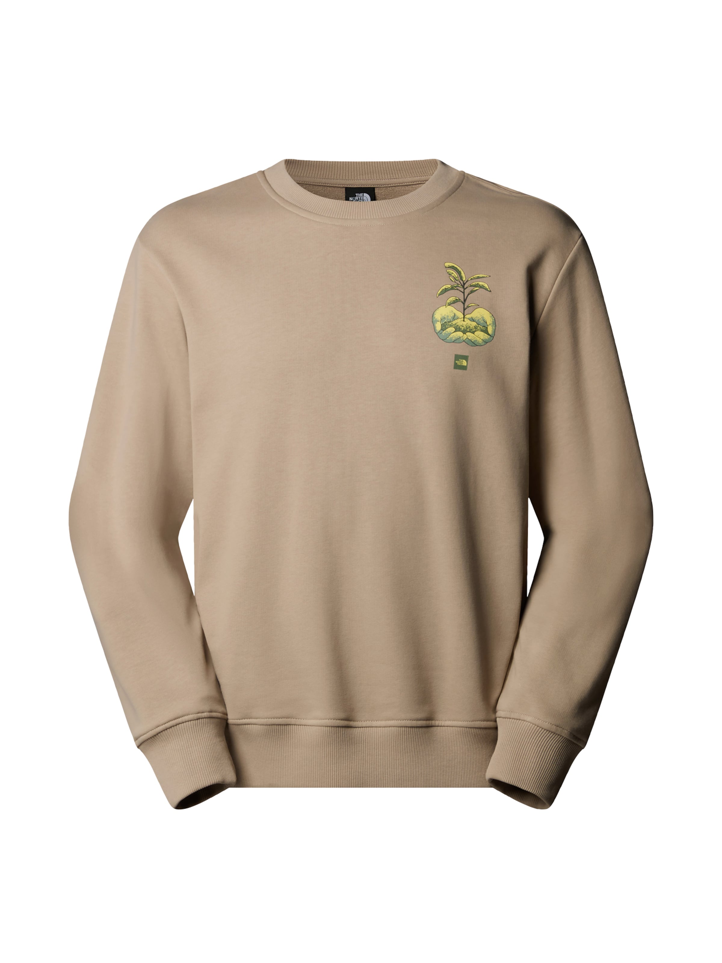 THE NORTH FACE Свитшот 'Connect' в Светло-бежевый / Желтый / Цвет ели, Обзор товара