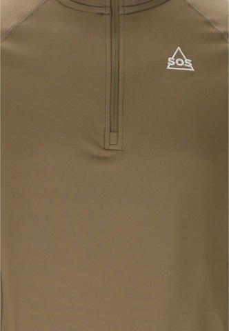 SOS Functioneel shirt 'Stratos' in Bruin