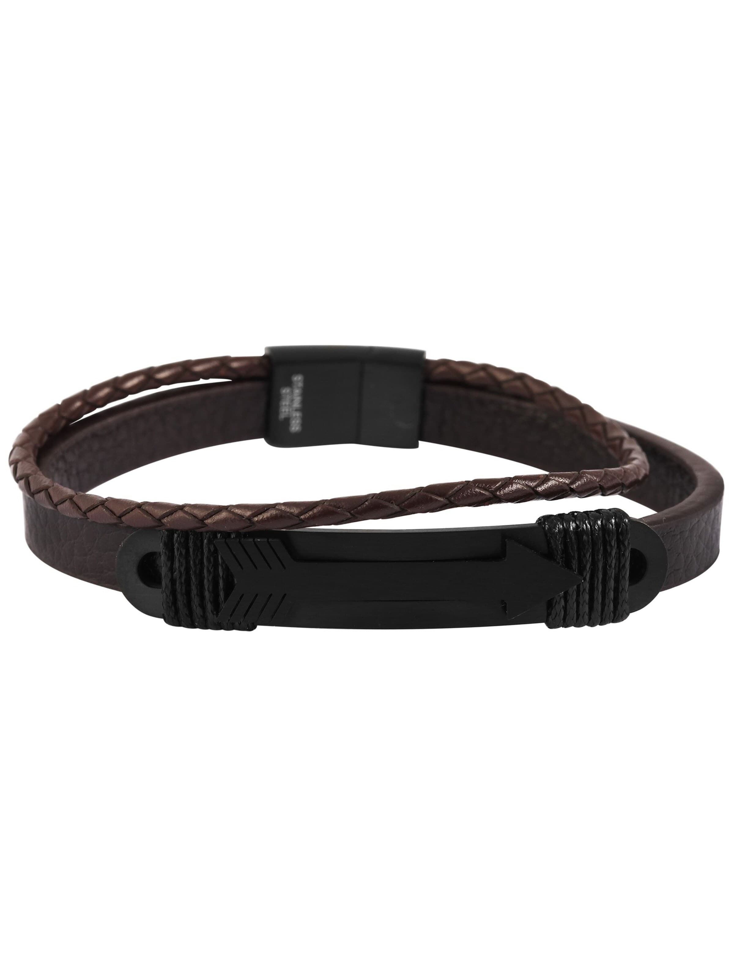 Akzent Bracelet 'Nin' in Brown: front
