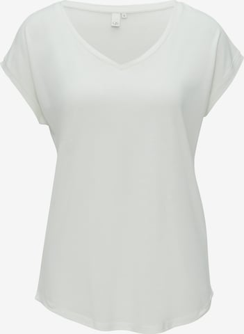 T-shirt QS en blanc : devant