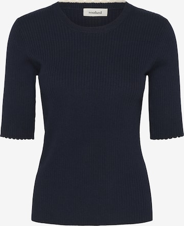 SOAKED IN LUXURY Sweater 'SLLysandra' in Blue: front