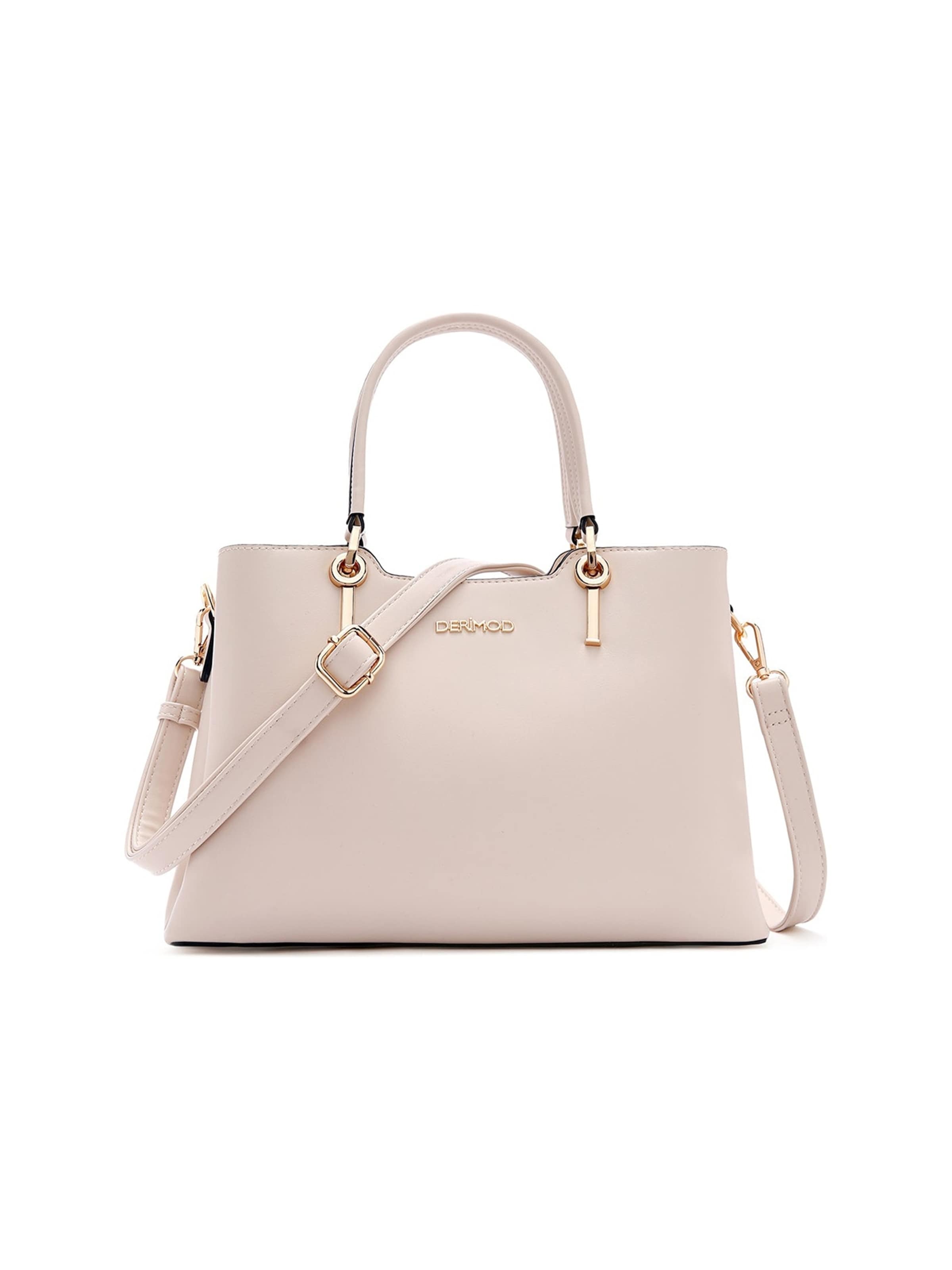 Derimod - Bolso de mano en beige: frente