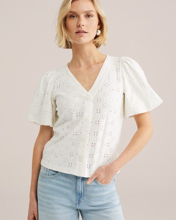 WE Fashion Bluzka w kolorze biały: przód