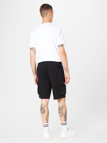 TOPMAN Regular Cargo trousers in Black