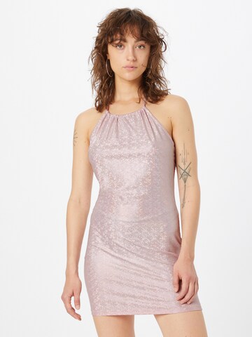 Monki Cocktail Dress in Pink: front