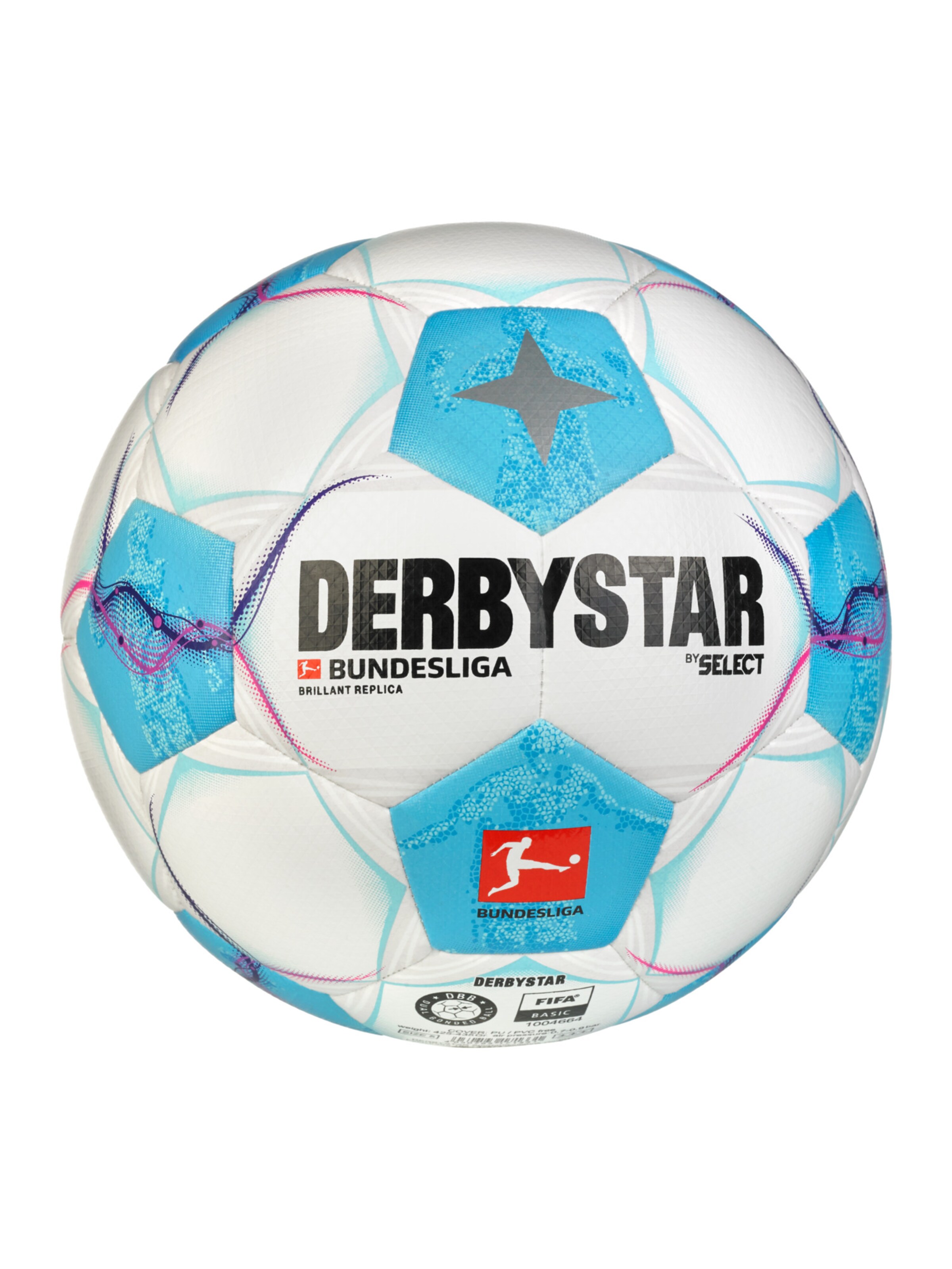 DERBYSTAR Ball 'Bundesliga Brillant Replica v24' in Weiß: Vorderseite