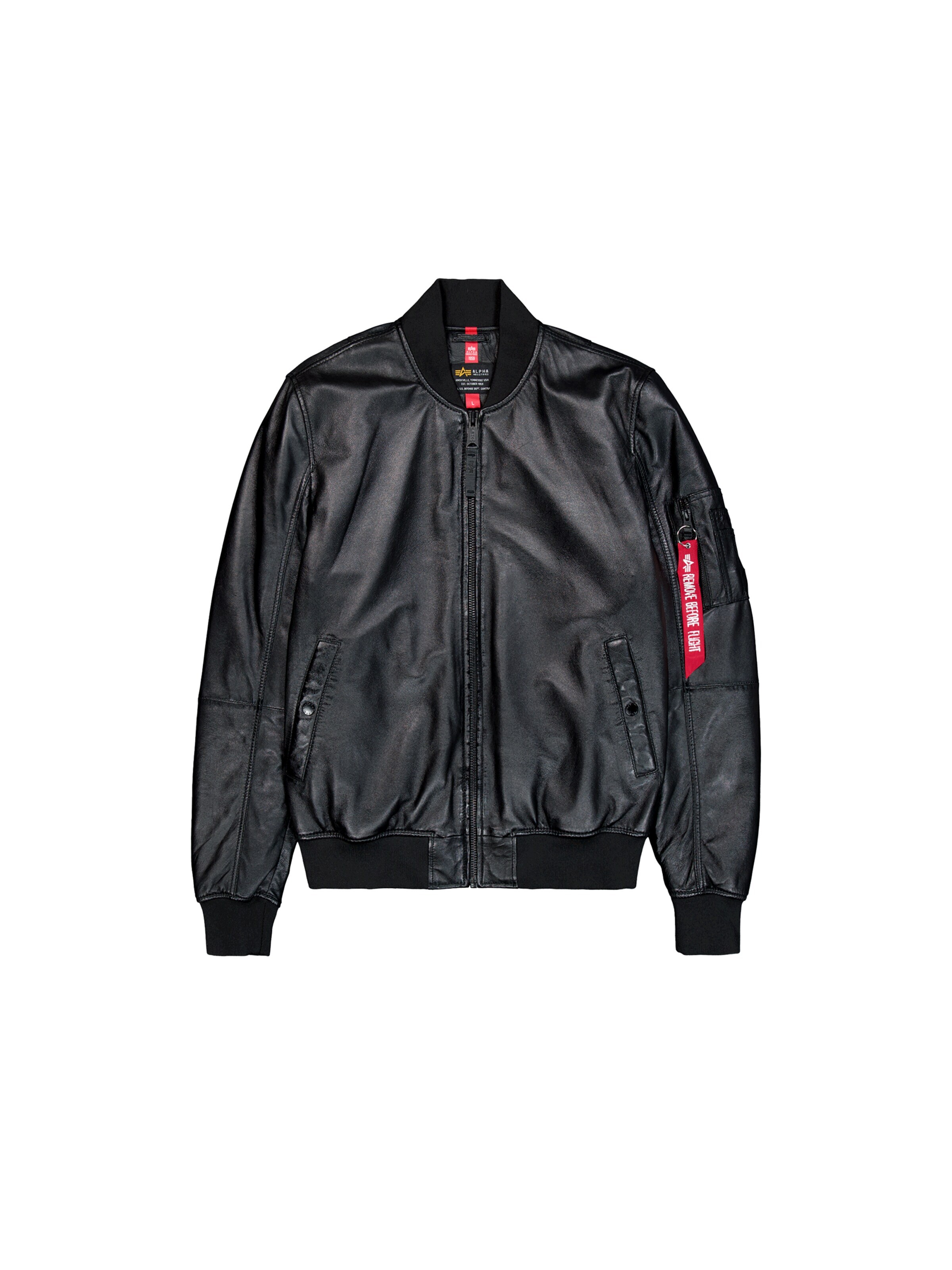 ALPHA INDUSTRIES Between-Season Jacket 'MA-1' in Black: front