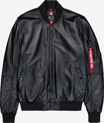 ALPHA INDUSTRIES Välikausitakki 'Ma-1' värissä musta: etupuoli