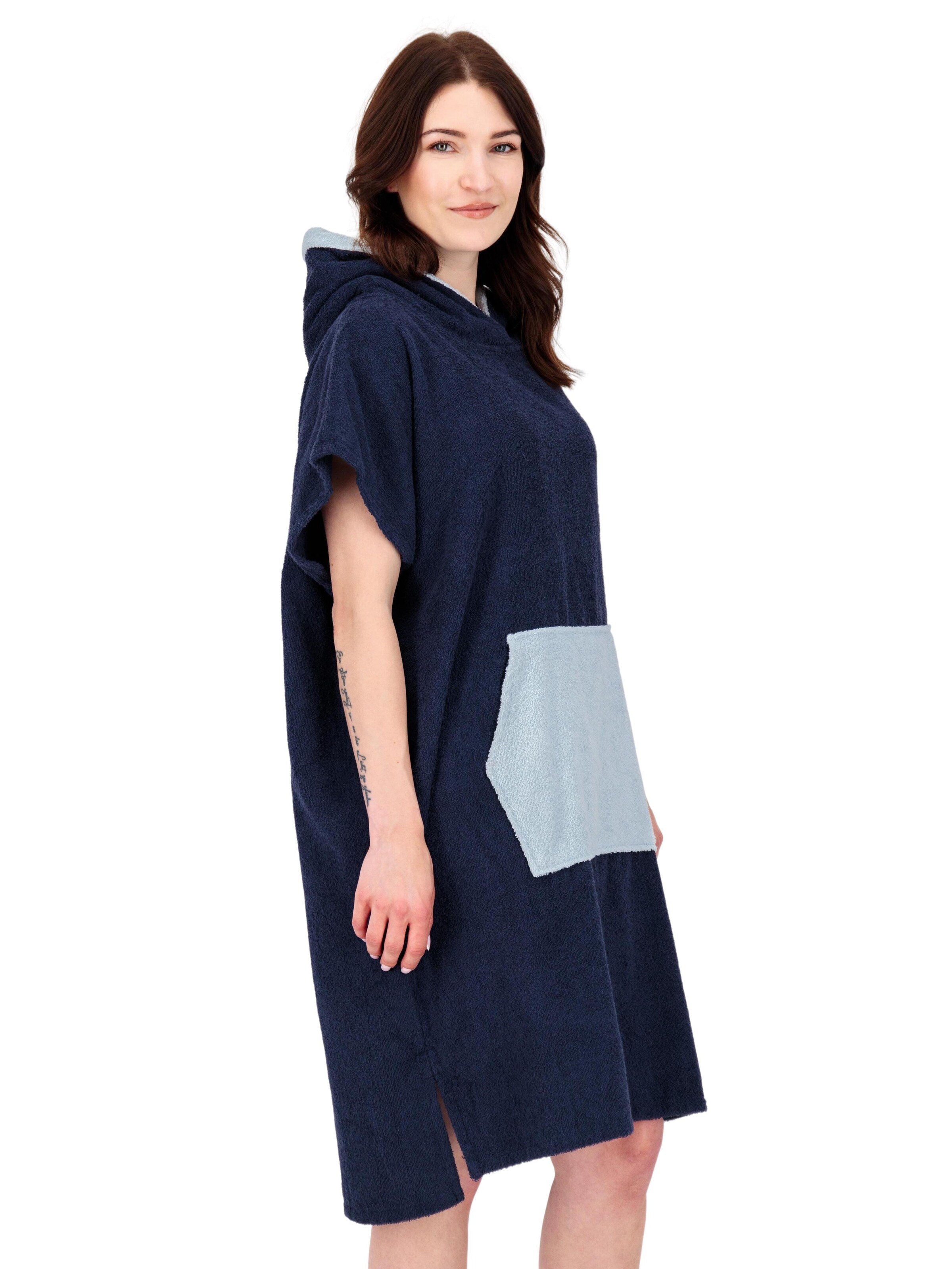 deproc Long Bathrobe 'PARLEE BEACH' in Blue