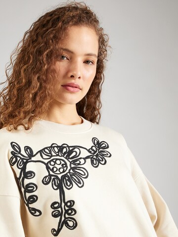 VERO MODA Sweatshirt 'SELMA NELI' in Beige