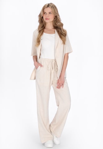 usha WHITE LABEL - Loosefit Pantalón en beige