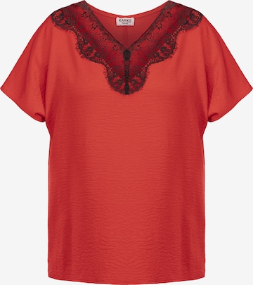 Camicia da donna 'LEONA' di Karko in rosso: frontale