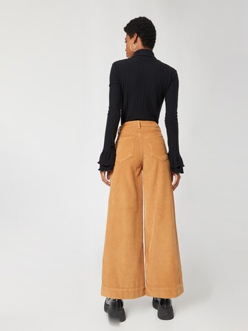 Wide Leg Pantalon 'Dandelion' florence by mills exclusive for ABOUT YOU en marron