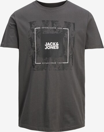 JACK & JONES Koszulka 'Tropicana' w kolorze szary: przód