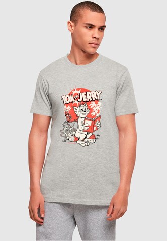 ABSOLUTE CULT Shirt 'Tom and Jerry - Rocket Prank' in Grijs: voorkant