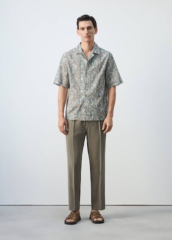 MANGO MAN Comfort fit Button Up Shirt 'Atenea' in Green