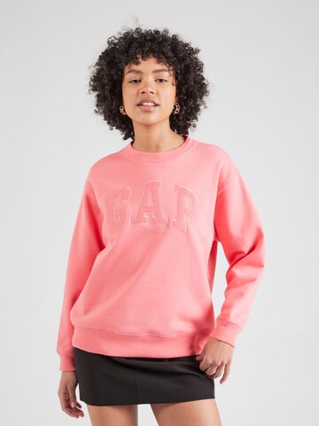 GAPSweater majica 'HERITAGE' - roza boja: prednji dio
